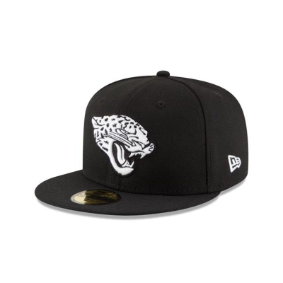 Black Jacksonville Jaguars Hat - New Era NFL 59FIFTY Fitted Caps USA2843597